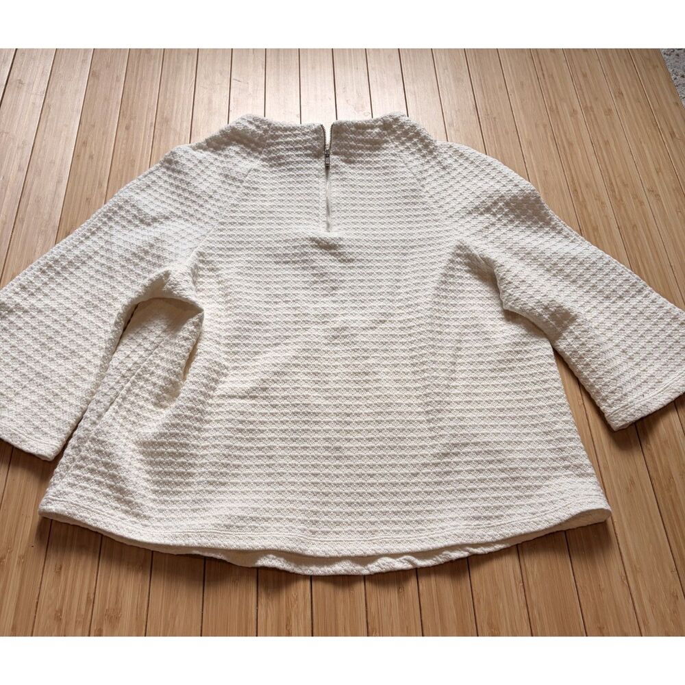 W5 Women's Cream 3/4 Sleeve Sweater Blouse Size Large